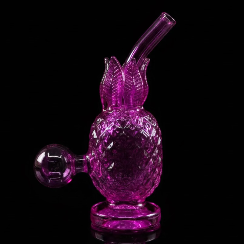 Pineapple Oil Dab Rig | Unique Design 6 Inch Glass Rig - SmokeMEGA