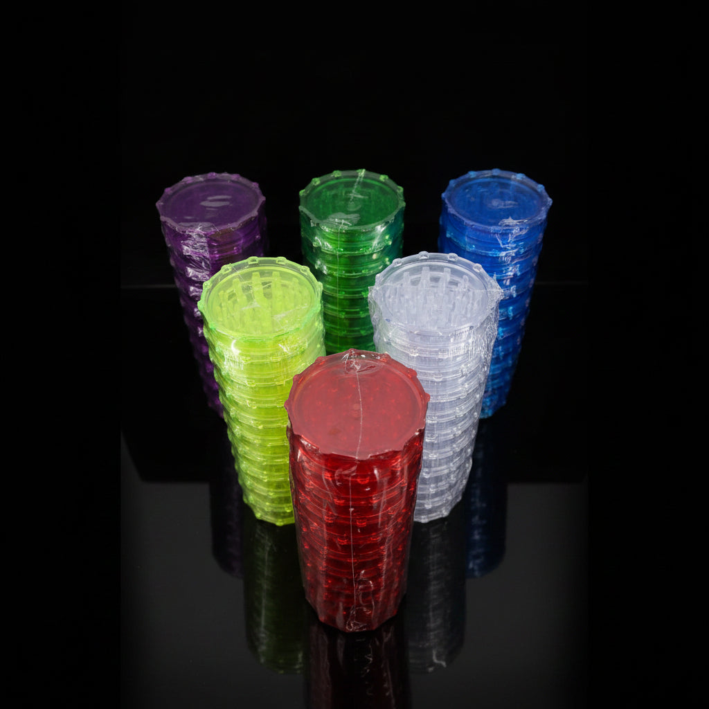 Plastic Grinder | 63mm Magnate Mix Color - SmokeMEGA