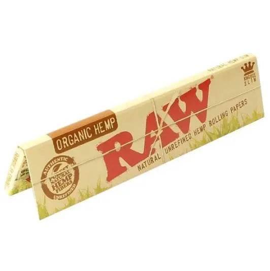 Raw® Organic Hemp Natural-KING Size Slim Rolling Papers - SmokeMEGA