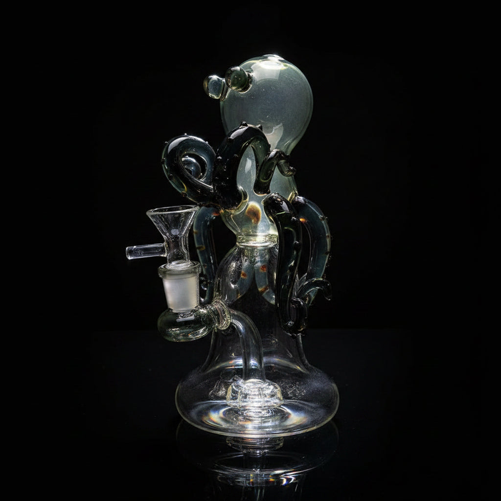 Recycle Bong | Otto The Octopus Glass Showerhead Recycle Bong 7.5"