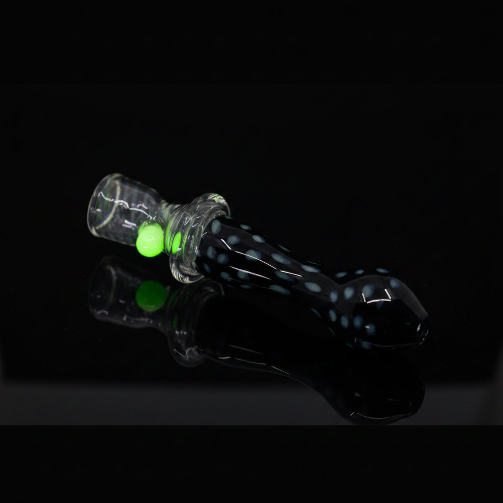 SK - 1098 3.5" Color Tube Slime Bead Glass Chillum hand pipe