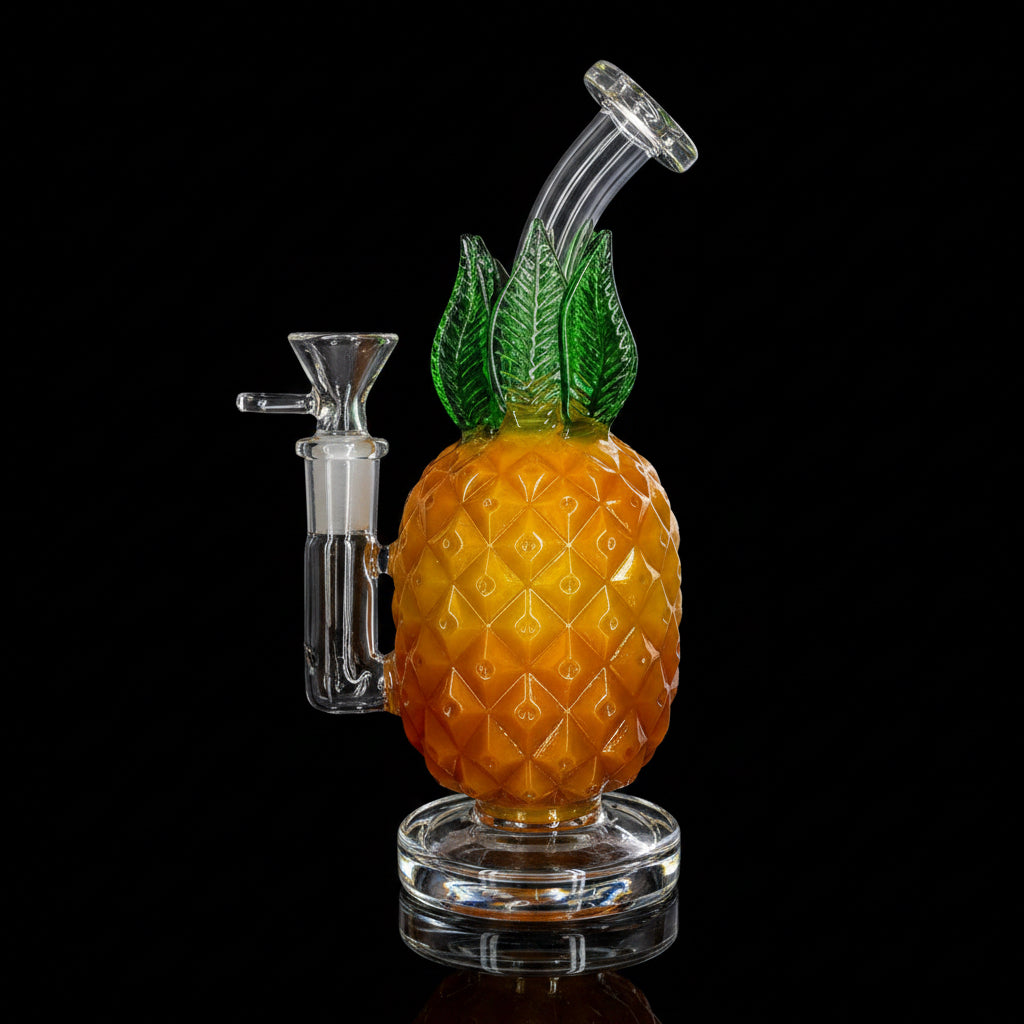 SK -482 8" JUICY GLASS PINEAPPLE BONG DAB RIG