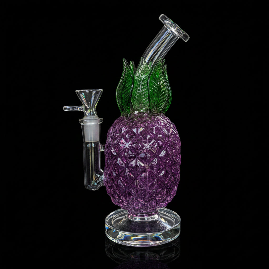 SK -482 8" JUICY GLASS PINEAPPLE BONG DAB RIG