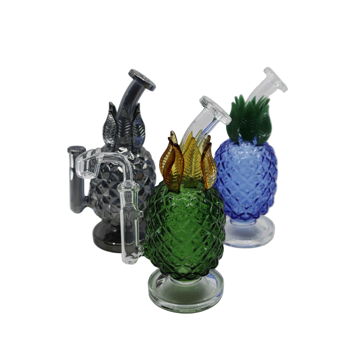 SK -482 8" JUICY GLASS PINEAPPLE BONG DAB RIG