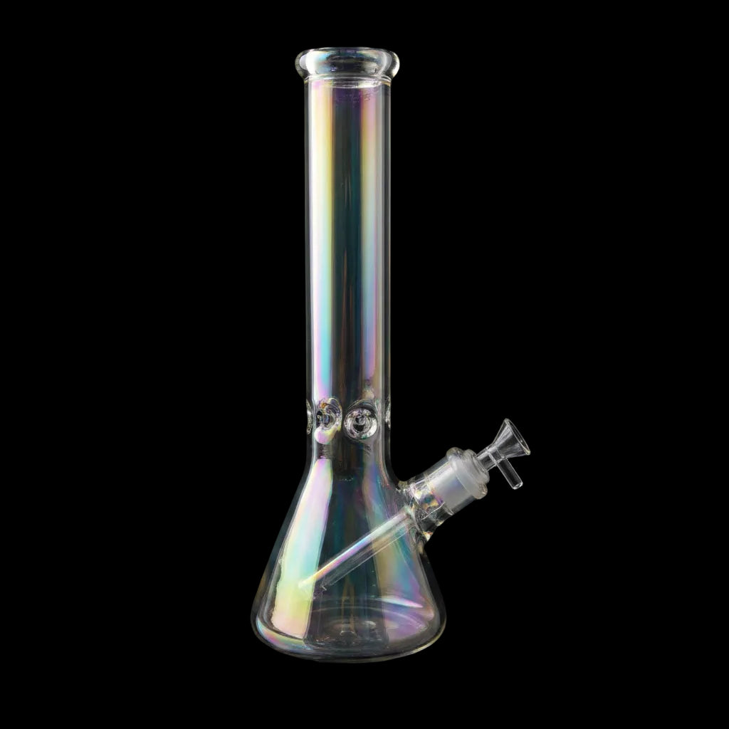 SK - 724 14" Heavy Thick Iridescent Glass Beaker Bong - Kaleidoscope E