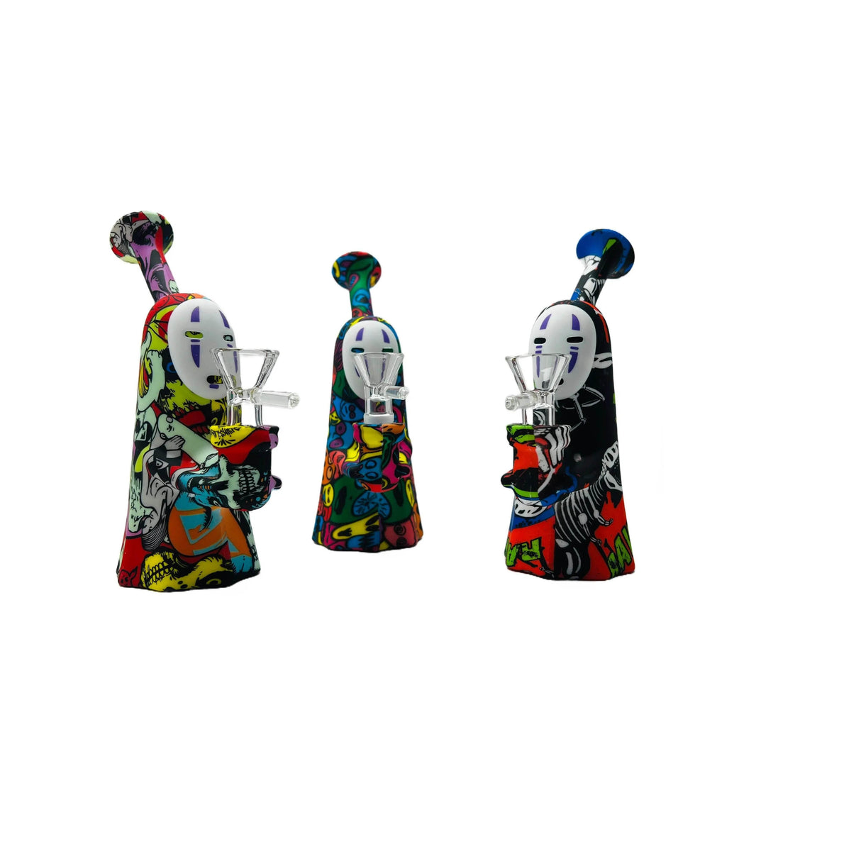 Spirited Away Bong, No face (Kaonashi) Silicon pipe - SmokeMEGA