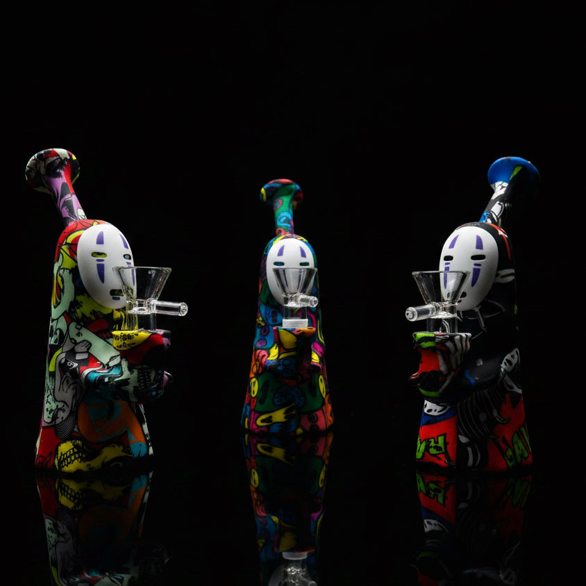 Spirited Away Bong, No face (Kaonashi) Silicon pipe - SmokeMEGA
