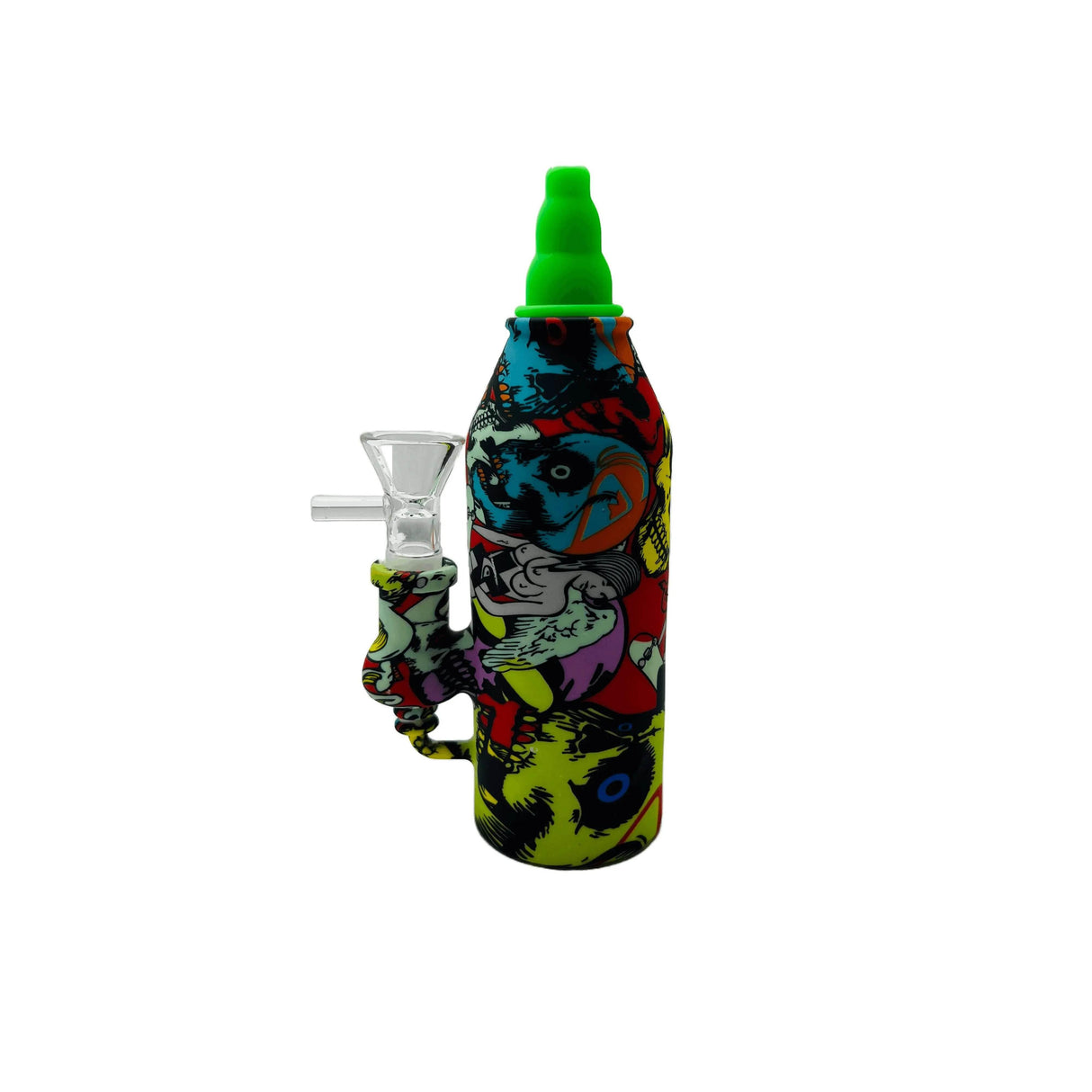 SK - 759 MULTI COLOR SILICONE BOTTLE RIG - SmokeMEGA