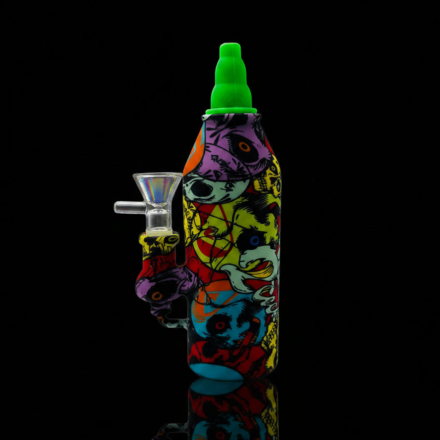 SK - 759 MULTI COLOR SILICONE BOTTLE RIG - SmokeMEGA