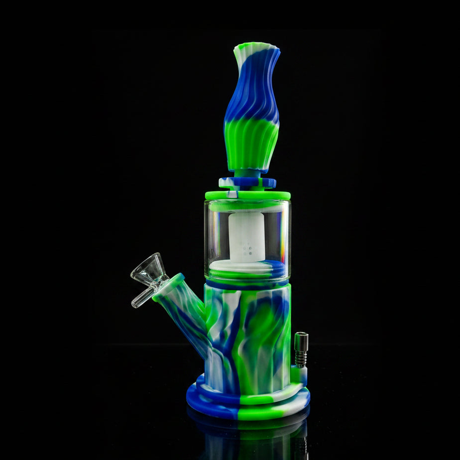 SK - 767 10" 4-in-1 silicone water pipe