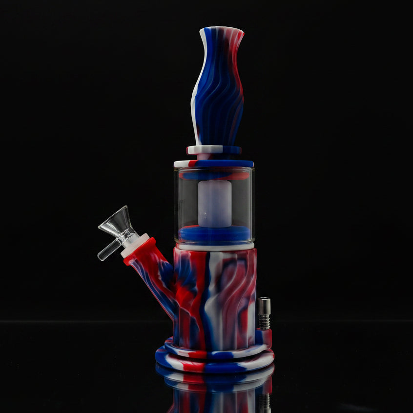 SK - 767 10" 4-in-1 silicone water pipe