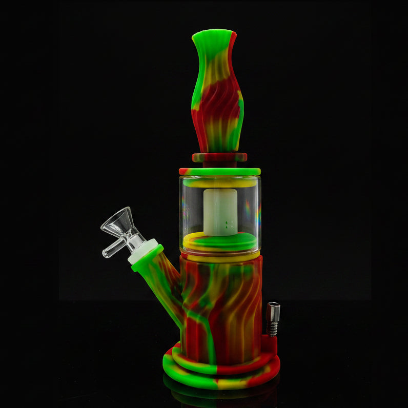 SK - 767 10" 4-in-1 silicone water pipe