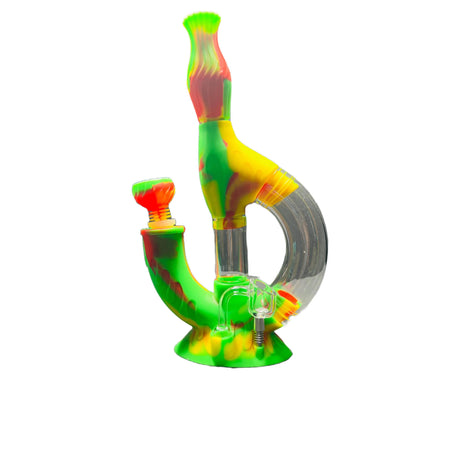 SK - 772 Ooze Echo 4-in-1 Silicone Glass Water Pipe - SmokeMEGA