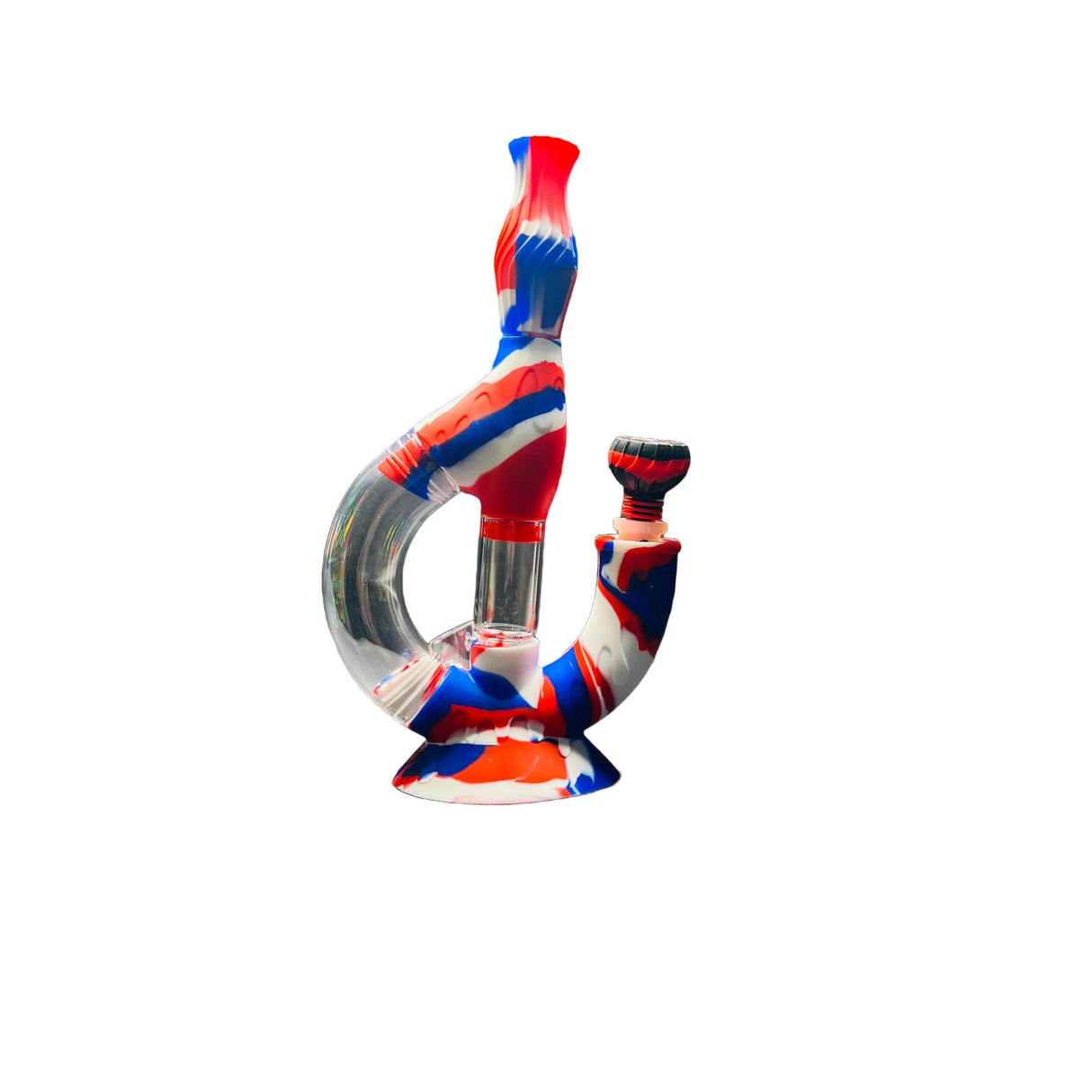 SK - 772 Ooze Echo 4-in-1 Silicone Glass Water Pipe - SmokeMEGA