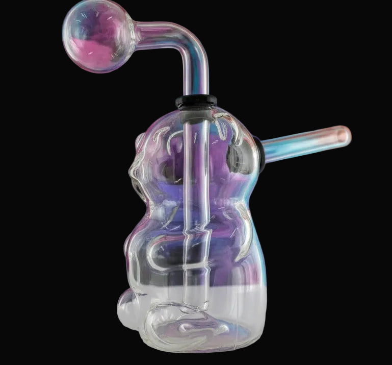 Scorch Torch Lighter 4" Flint + Glass Oil Burner Bubbler Pipe