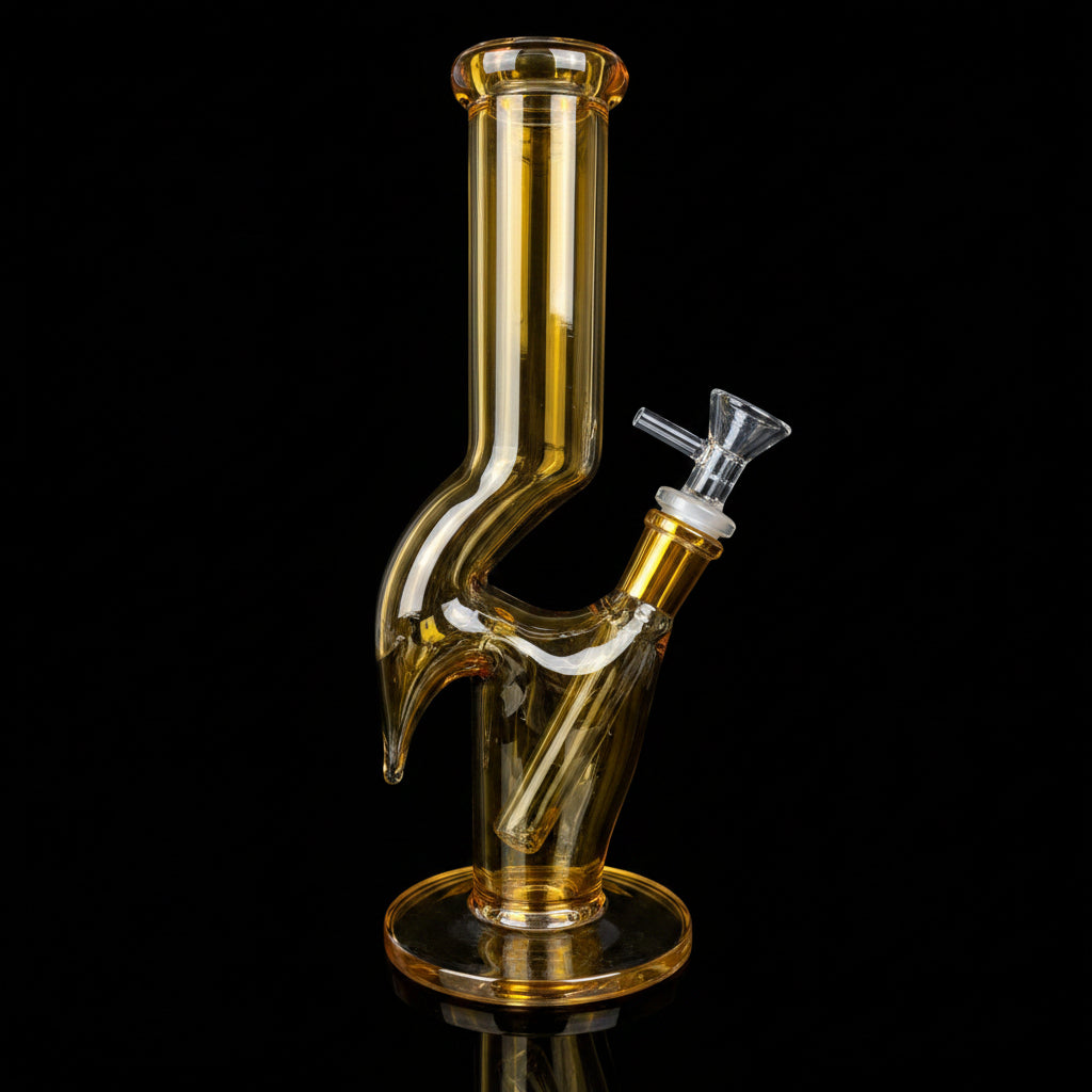 Shimmering 10" Metallic Glass Bong with Eye-Catching Design