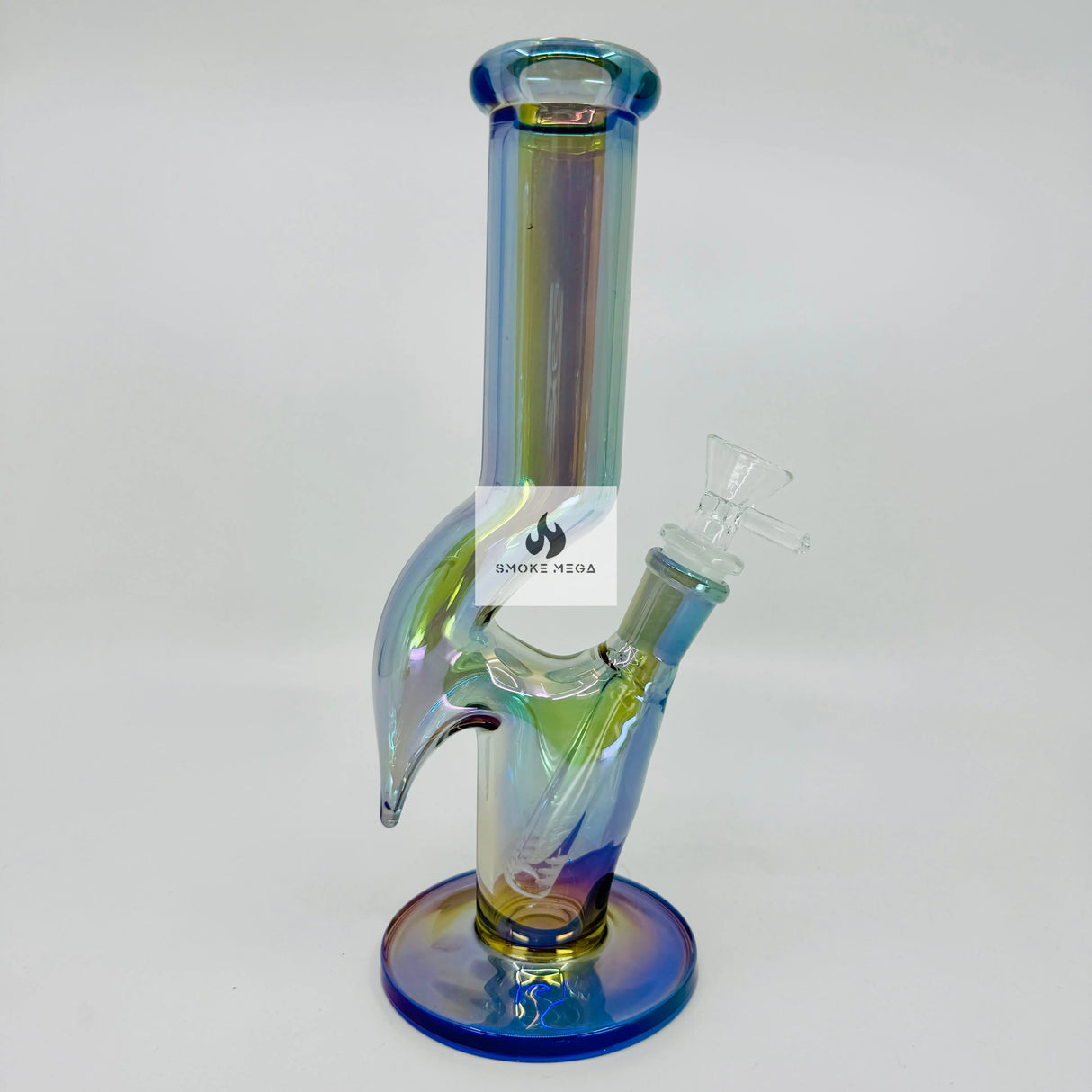 Shimmering 10" Metallic Glass Bong with Eye-Catching Design