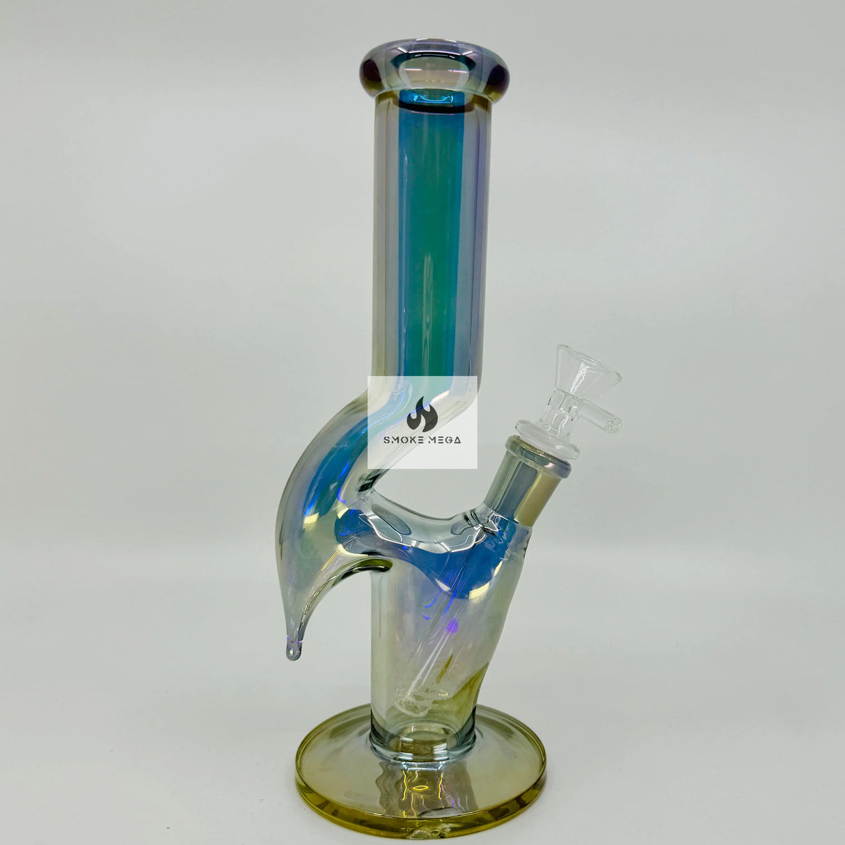 Shimmering 10" Metallic Glass Bong with Eye-Catching Design