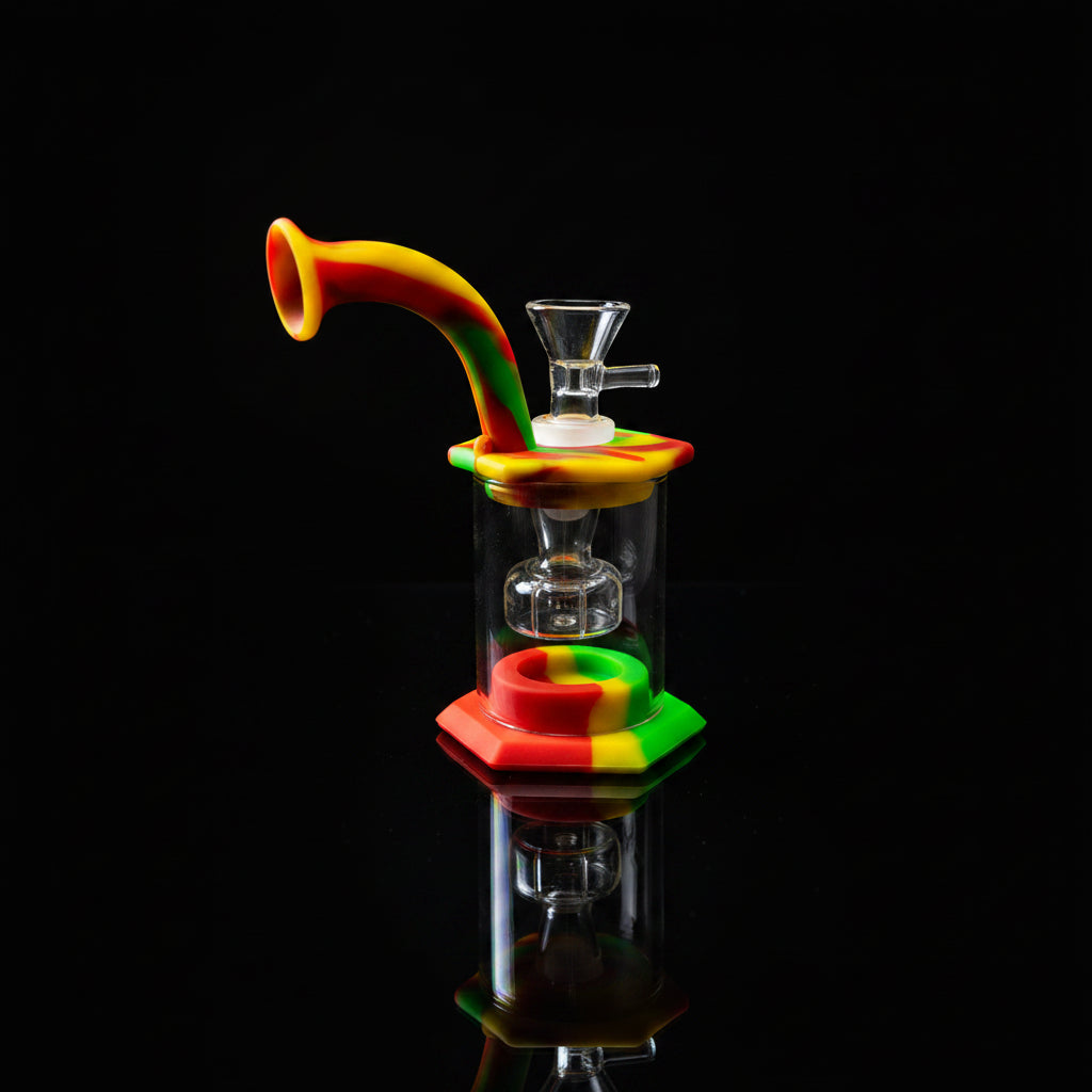 Silicone Bong | Mini with Percolator - SmokeMEGA