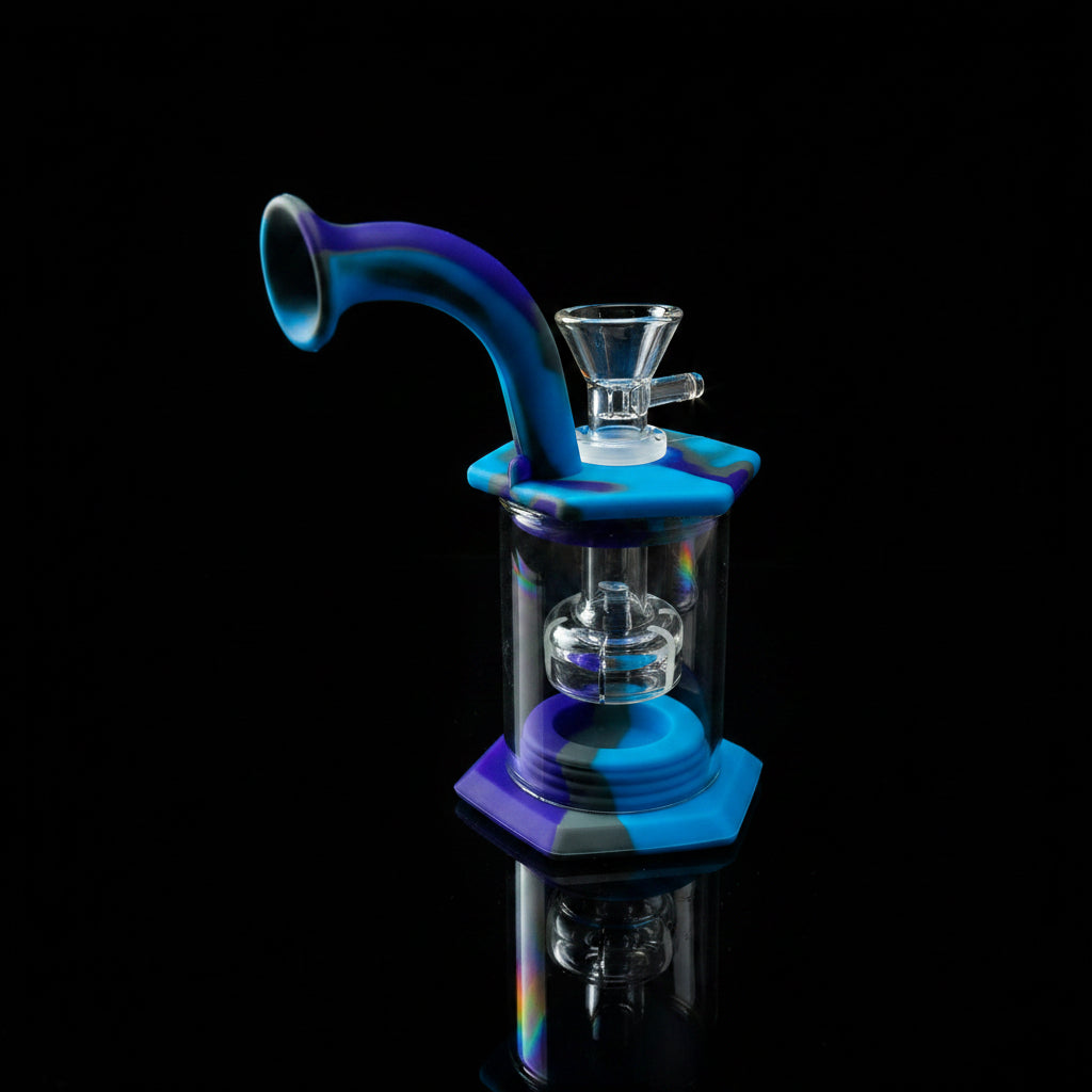 Silicone Bong | Mini with Percolator - SmokeMEGA