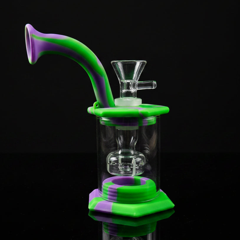 Silicone Bong | Mini with Percolator - SmokeMEGA