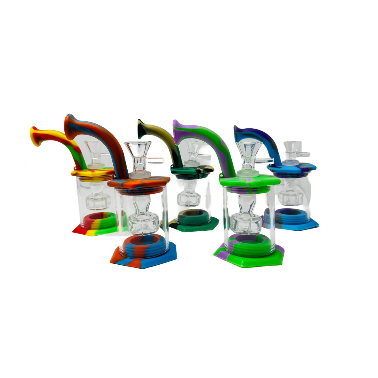 Silicone Bong | Mini with Percolator - SmokeMEGA