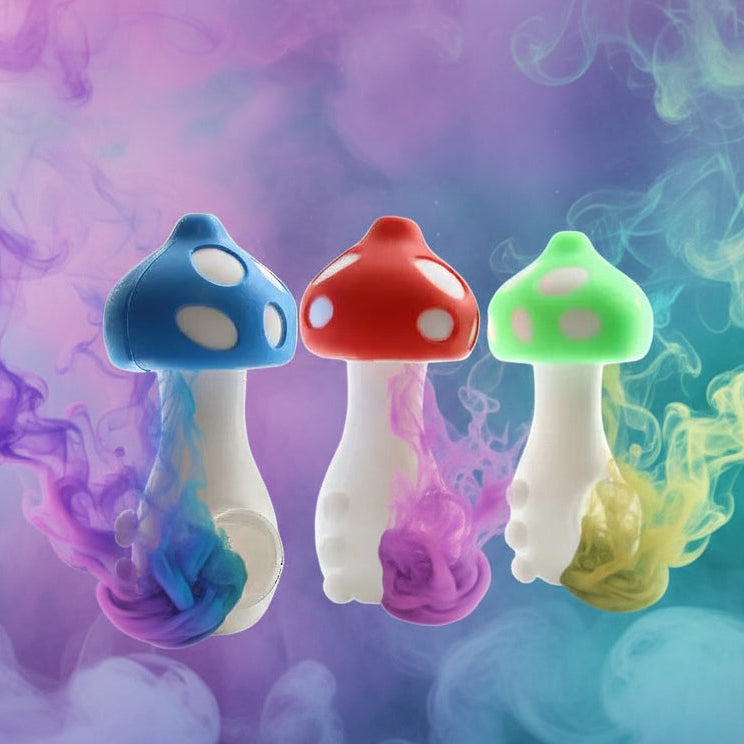 Silicone Pipe | 4.25" Silicone Mushroom Hand Pipe