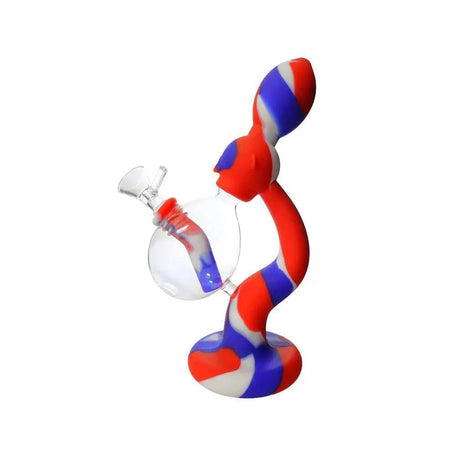 Silicone Water Pipe | 8 Inch Silicone Rasta Man Water Pipe - SmokeMEGA