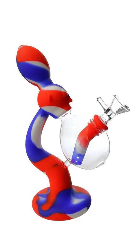 Silicone Water Pipe | 8 Inch Silicone Rasta Man Water Pipe - SmokeMEGA
