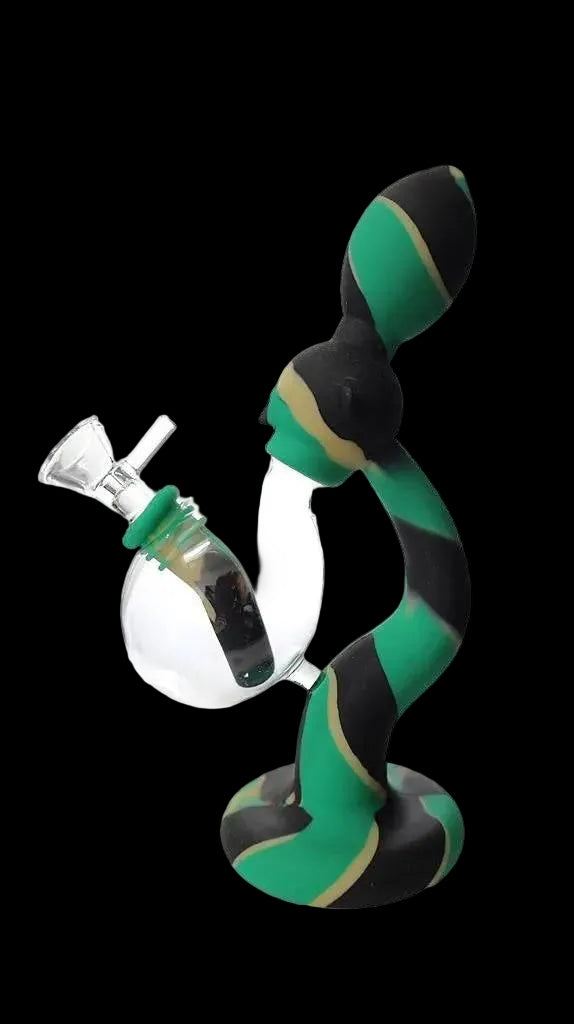Silicone Water Pipe | 8 Inch Silicone Rasta Man Water Pipe - SmokeMEGA