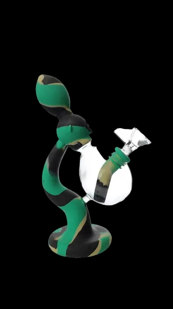 Silicone Water Pipe | 8 Inch Silicone Rasta Man Water Pipe - SmokeMEGA