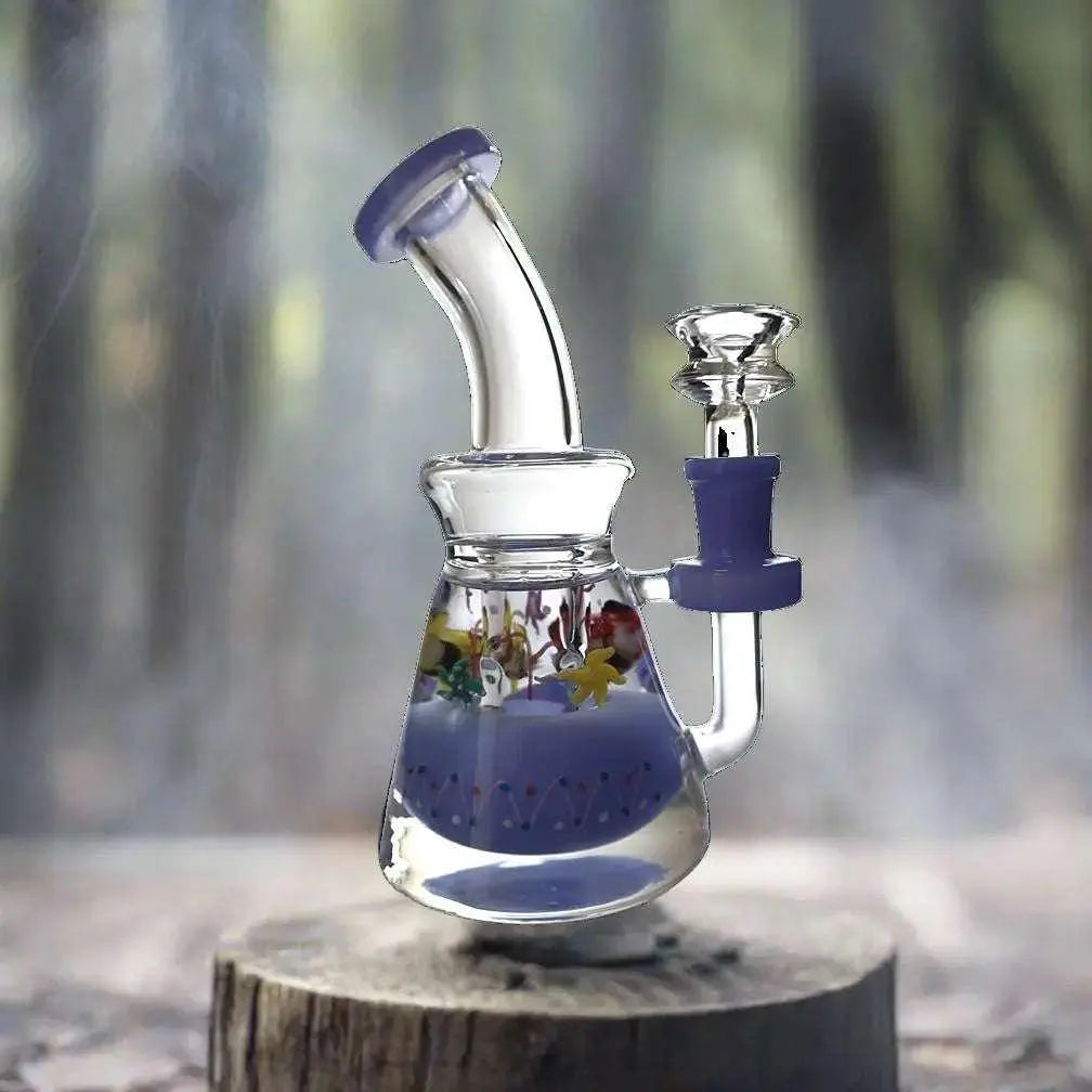 SirEEL Glycerin Nature Assorted Colors & Designs Shower Dab Rig 7"