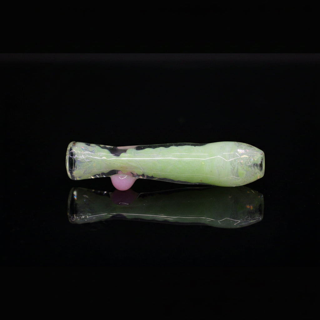 Sk - 1127 3" Hand Blown Chillum Slime Frit Hand Pipe