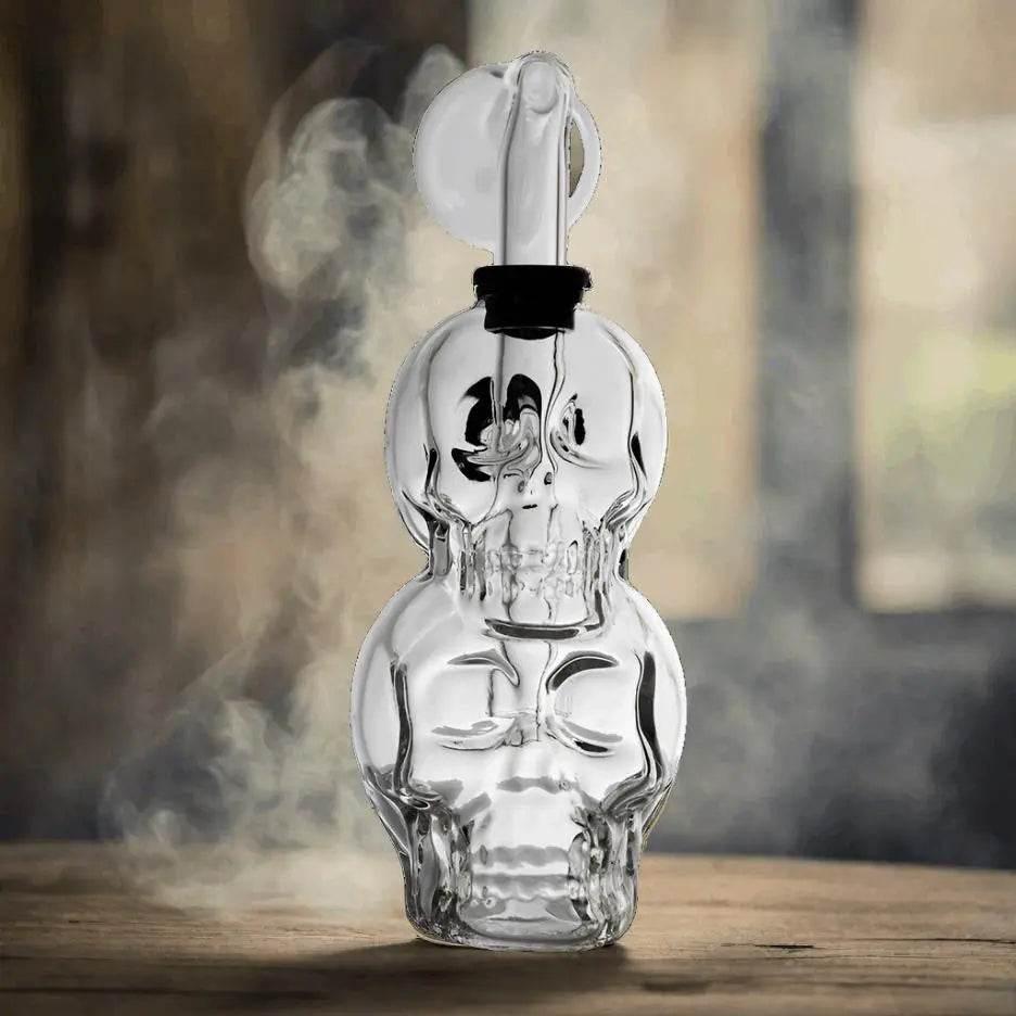 Skull Head Up Head Glass Oil Rig - SmokeMEGA