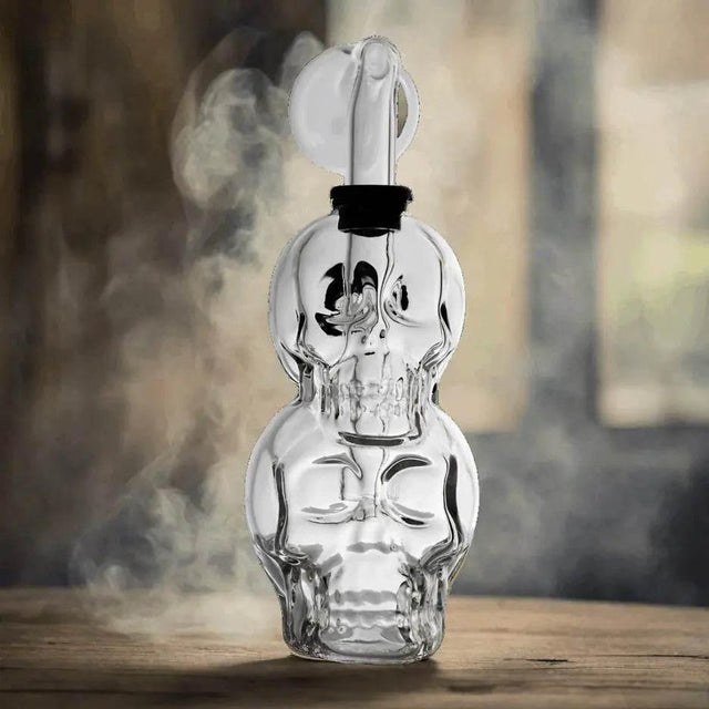 Skull Head Up Head Glass Oil Rig - SmokeMEGA