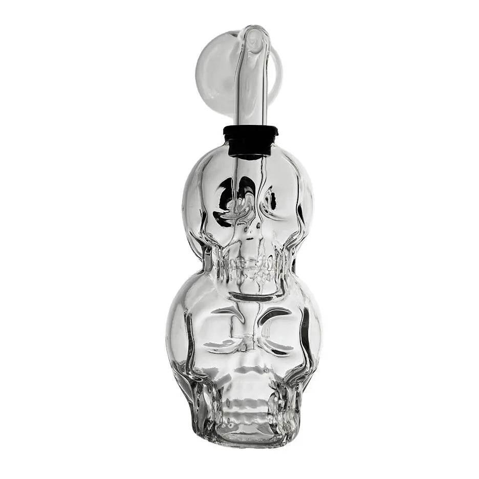 Skull Head Up Head Glass Oil Rig - SmokeMEGA