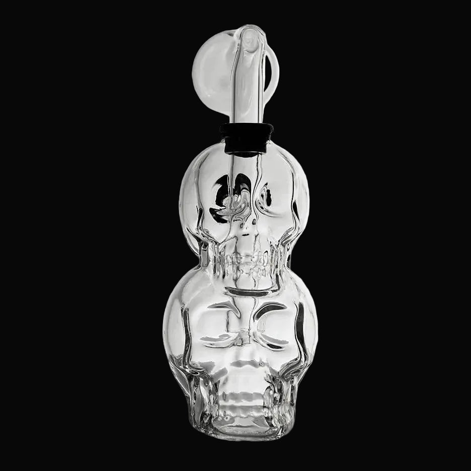 Skull Head Up Head Glass Oil Rig - SmokeMEGA