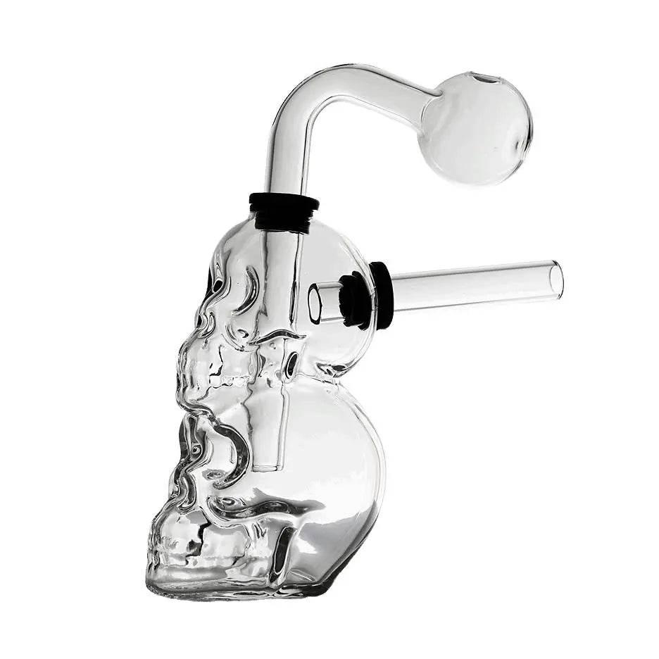 Skull Head Up Head Glass Oil Rig - SmokeMEGA