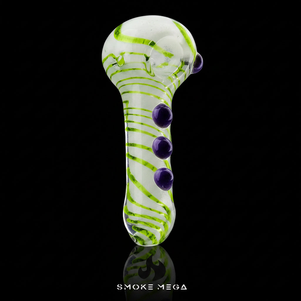 Spiral Frost Glow Hand Pipe 5"