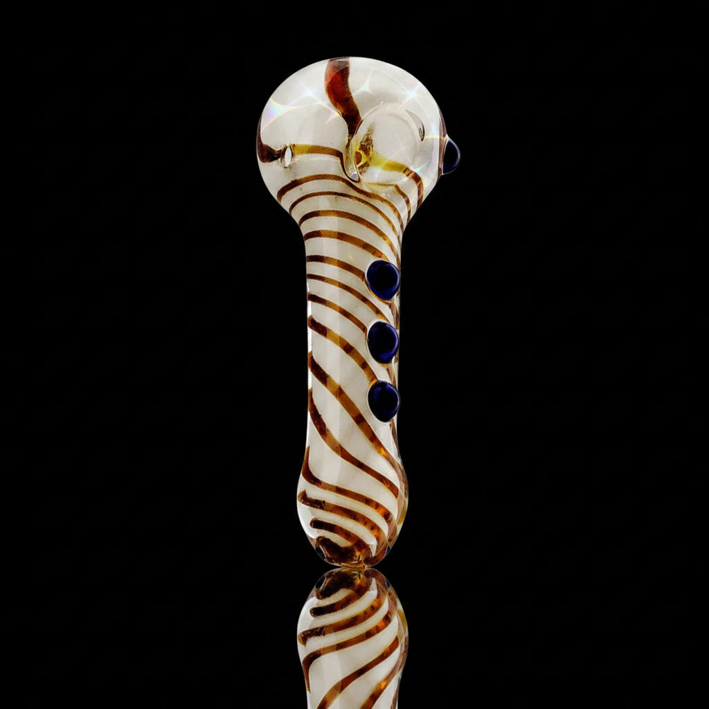 Spiral Frost Glow Hand Pipe 5"