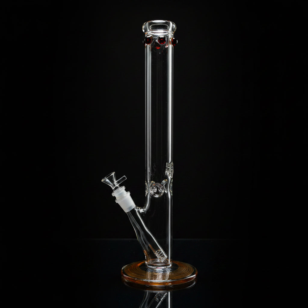 Straights Tube Bong | 16 Inch 5mm American Made - SmokeMEGA