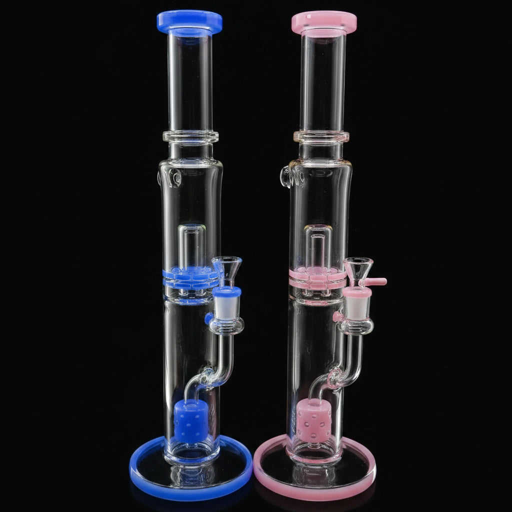 The New 16 inch double shower head Percolator Bong - SmokeMEGA