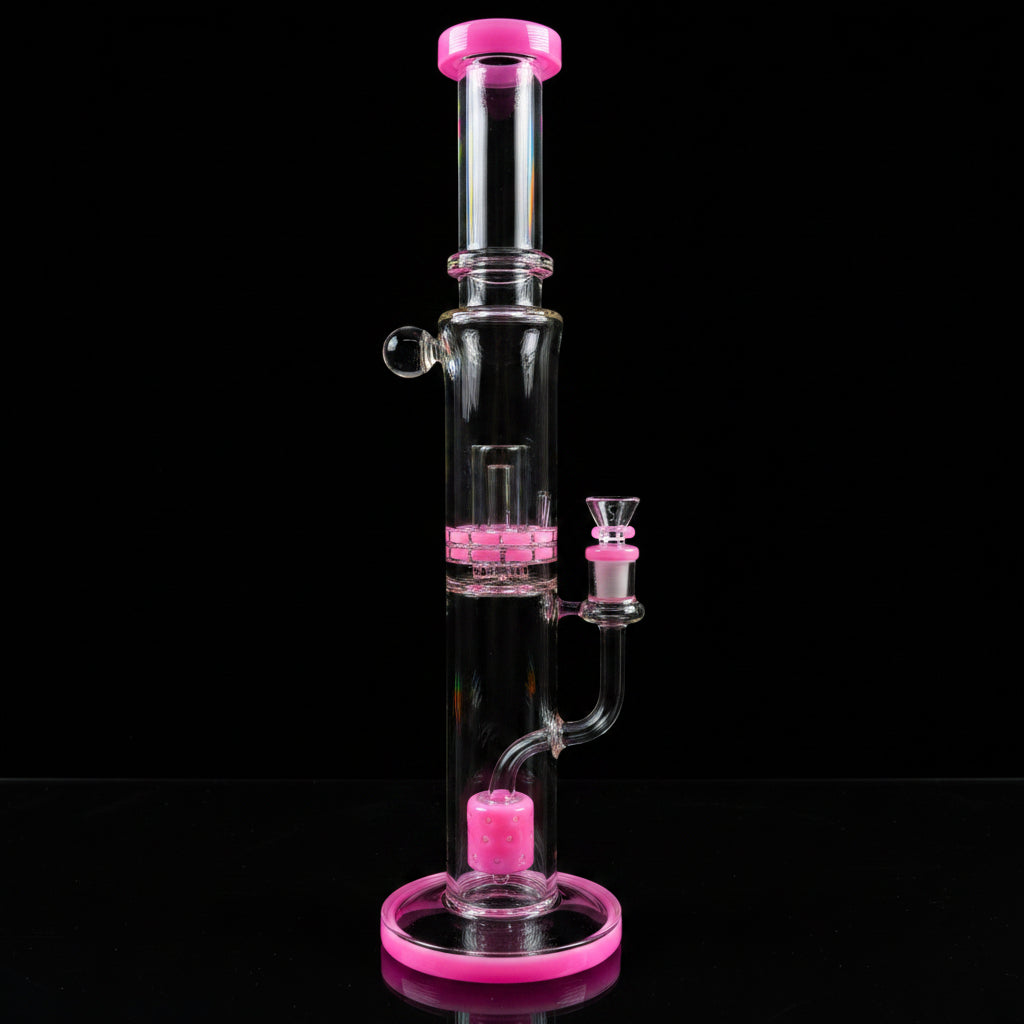 The New 16 inch double shower head Percolator Bong - SmokeMEGA