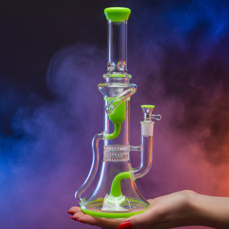 The new 12 inch recycle triples showerhead beaker bong - SmokeMEGA