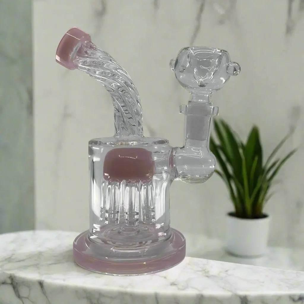 Tree Perc Dab Rig | 6 Inch Twisted Design - SmokeMEGA