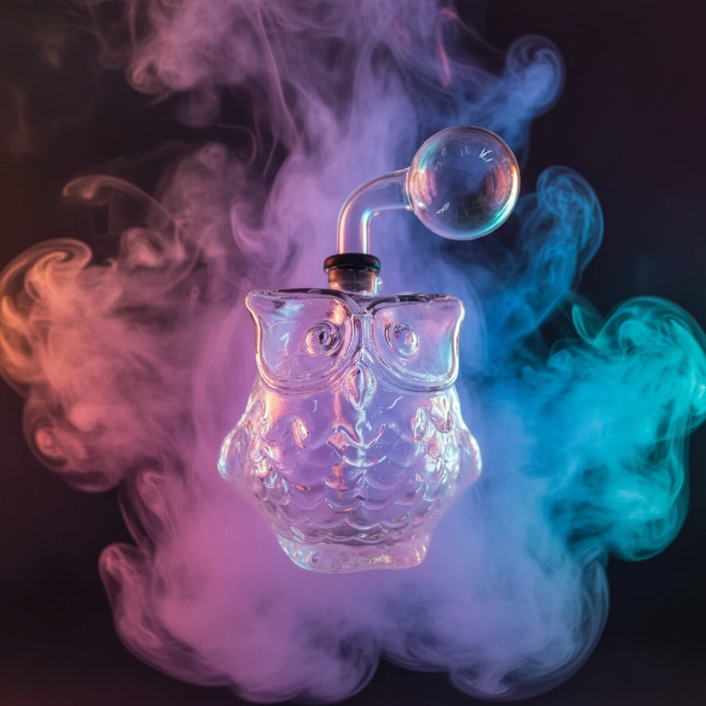 Unique VOSAREA Owl Vase Oil Rig - SmokeMEGA