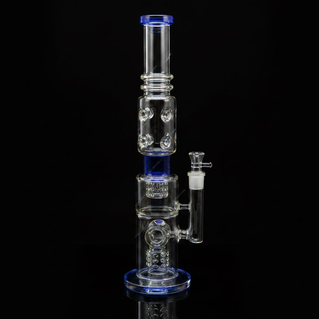 Water Bong | 18 Inch Shower Head Straight - SmokeMEGA
