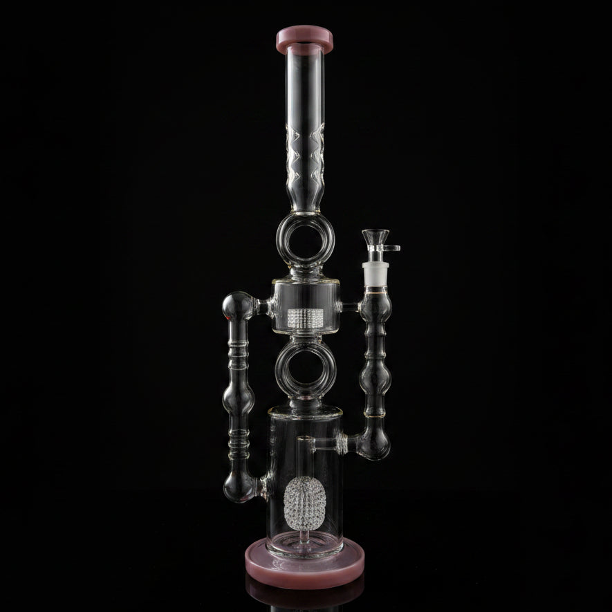 Water Bong | 22" Dual Perc Recycler Style Water Pipe Bong