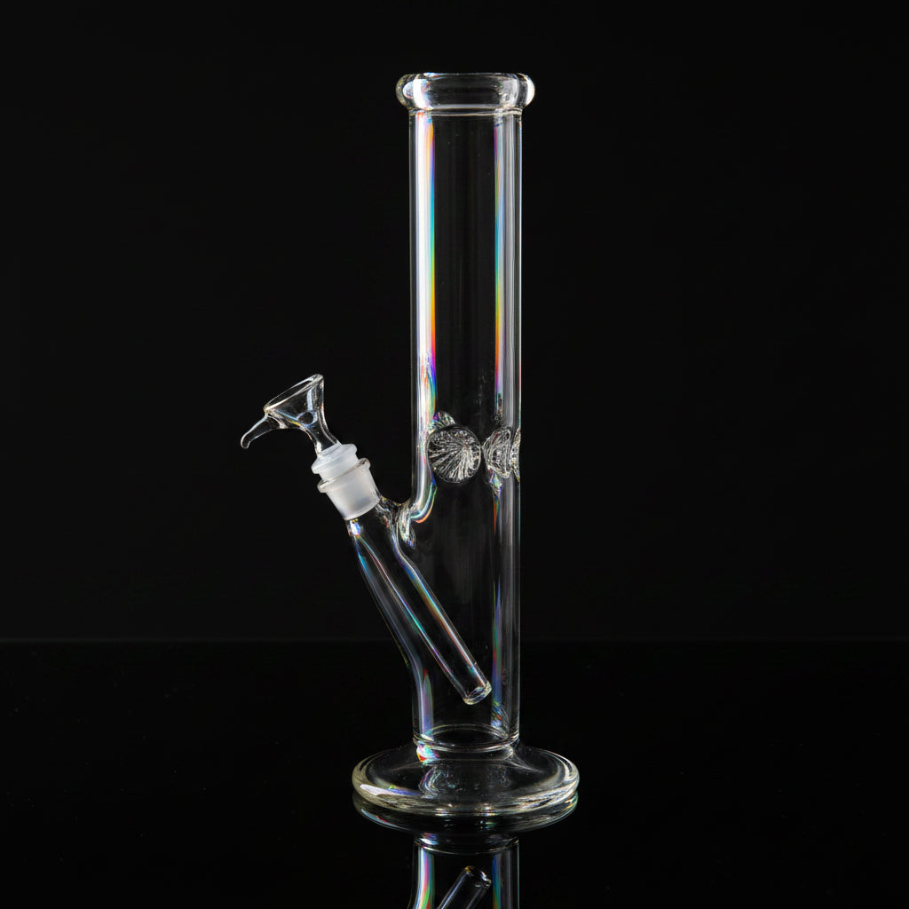Water Bong | American Made Clear Straights Bong - SmokeMEGA