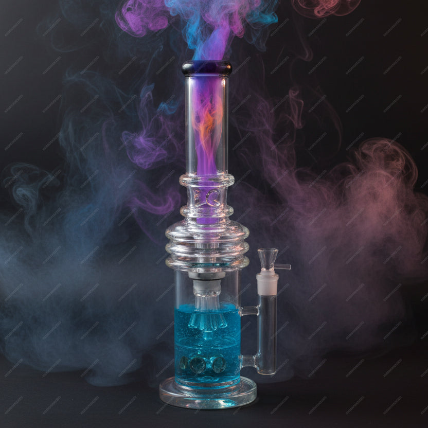 16.5" Jellyfish Perc Water Bong with glass construction and enhanced filtration.